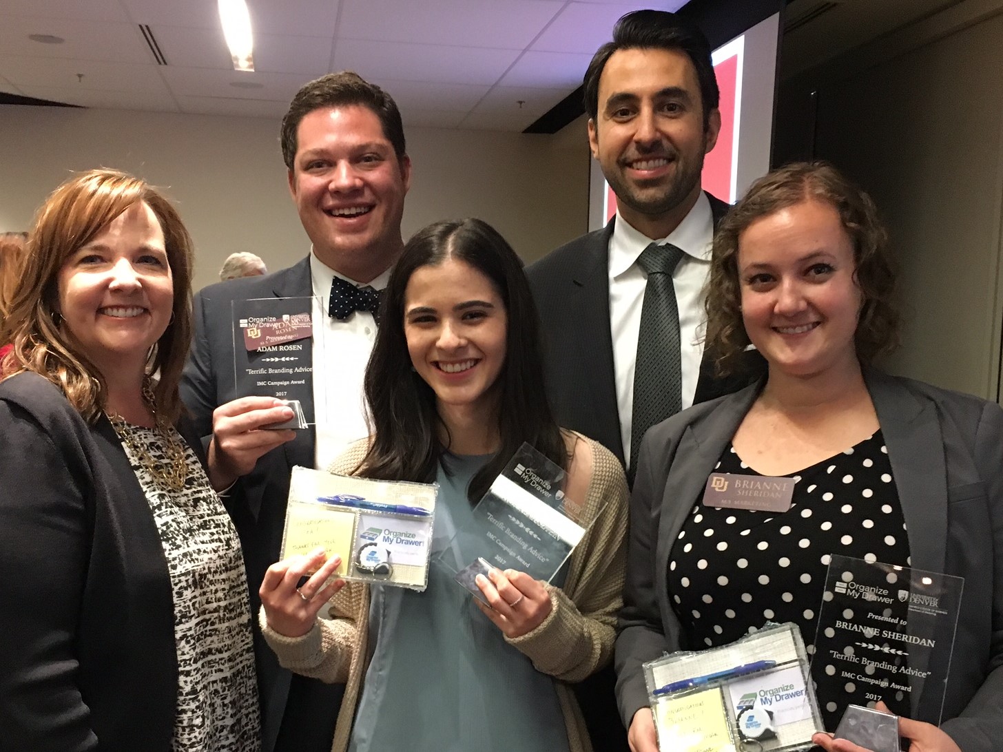 Andrea Presents University of Denver Marketing Students Awards 